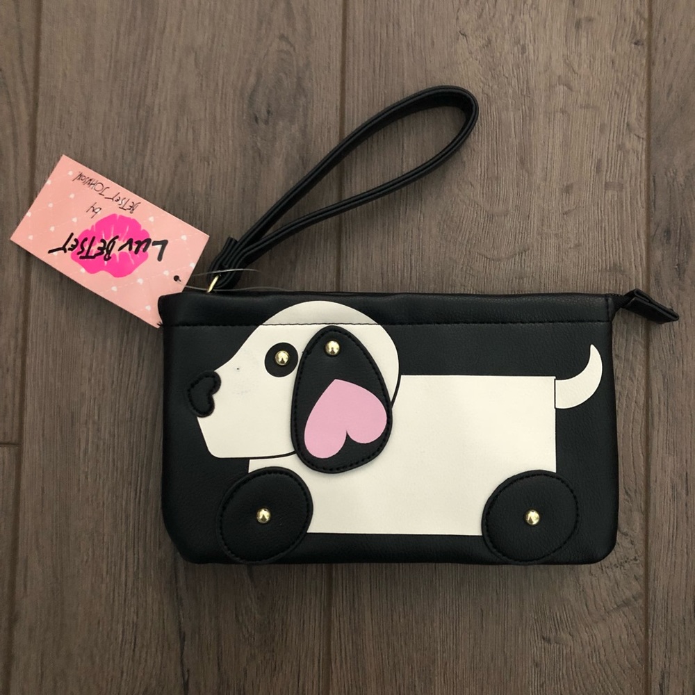 Betsey Johnson Dog Wristlet Wallet